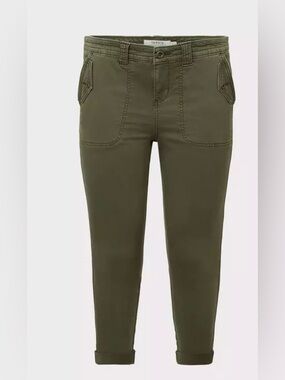Torrid Olive Green Poplin Utility Crop Pants